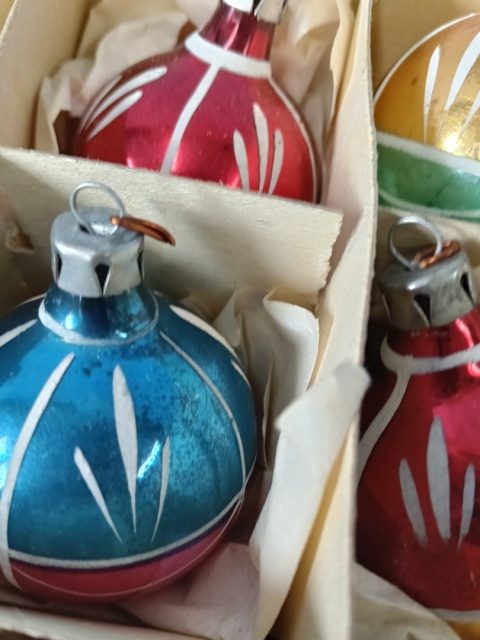 Bombki choinkowe vintage PRL zestaw Z23