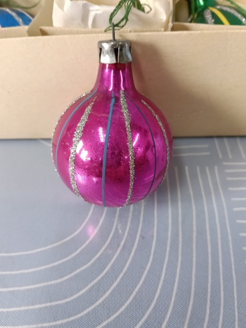 Bombki choinkowe vintage PRL zestaw Z24