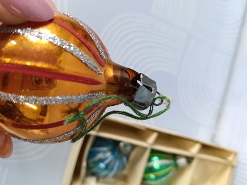 Bombki choinkowe vintage PRL zestaw Z24