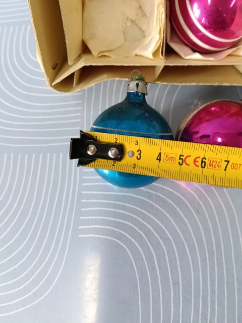 Bombki choinkowe vintage PRL zestaw Z26
