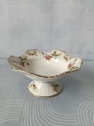 Patera owocarka porcelana złota róża