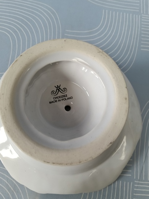 Patera owocarka porcelana złota róża