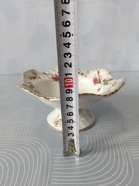 Patera owocarka porcelana złota róża