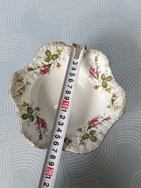 Patera owocarka porcelana złota róża