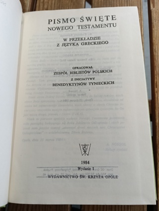 Pismo Święte Nowego Testamentu 1984