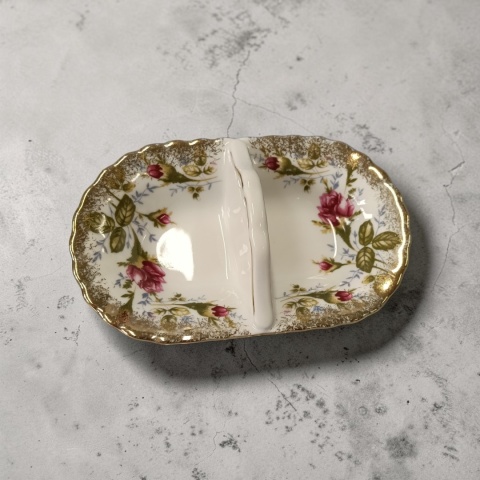 Przyprawnik porcelana Chodzież złota róża