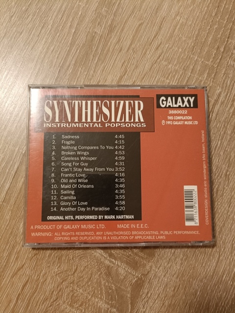 Płyta CD Synthesizer Instrumental popsongs