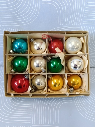 Bombki choinkowe vintage PRL zestaw Z27