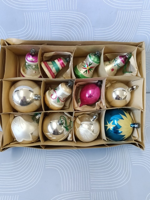Bombki choinkowe vintage PRL zestaw Z29