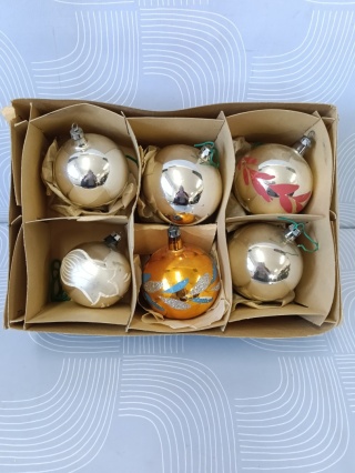 Bombki choinkowe vintage PRL zestaw Z30
