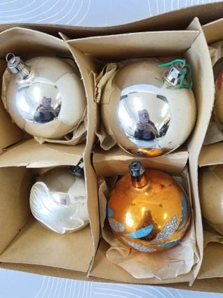 Bombki choinkowe vintage PRL zestaw Z30