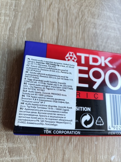 Kaseta magnetofonowa TDK nowa w folii czysta