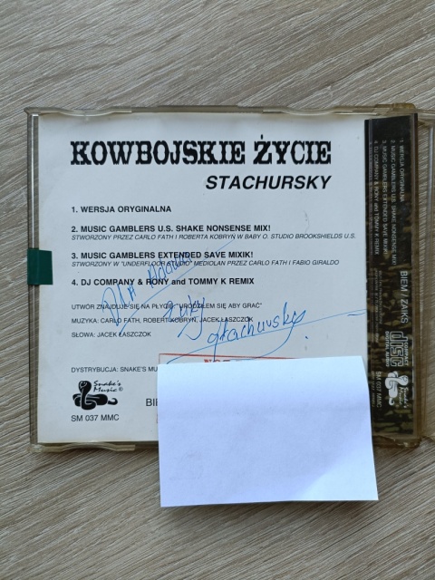 Płyta CD Stachursky z autografem