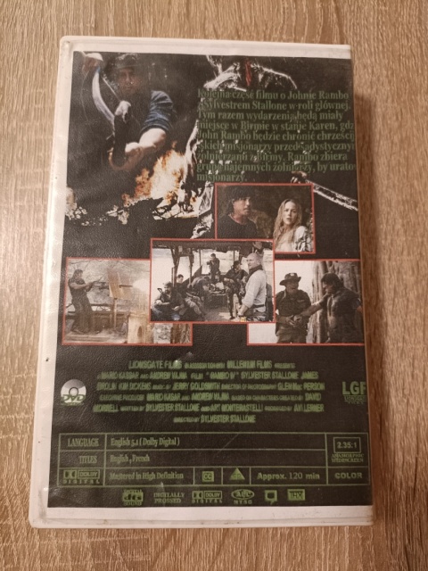 Kaseta VHS Rambo 4