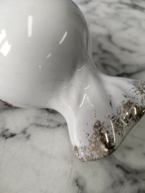 Wazonik cukierek porcelana złota róża
