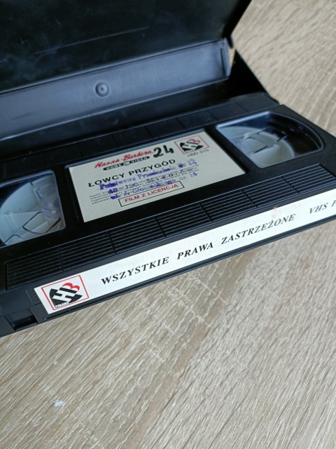 Kaseta VHS Łowcy przygód Hanna-Barbera