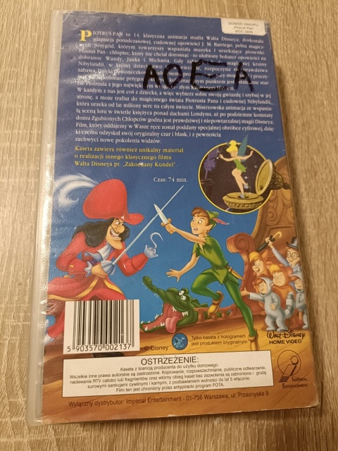 Kaseta VHS Piotruś Pan