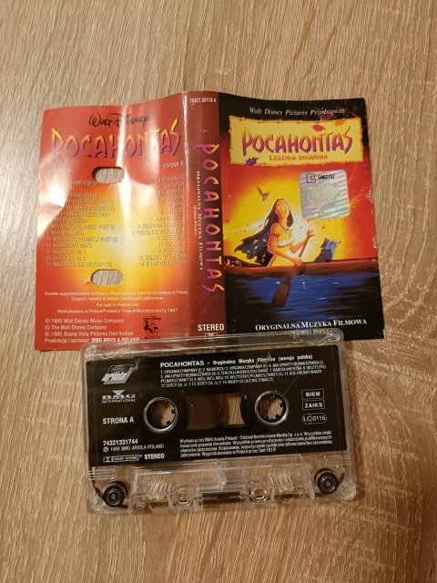 Kaseta magnetofonowa Pocahontas muzyka filmowa soundtrack