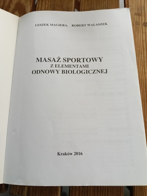 Masaż sportowy z elementami odnowy biologicznej