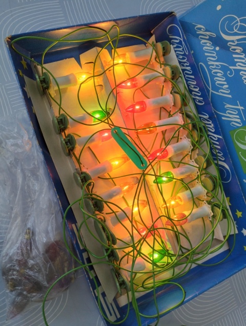 Piękne lampki choinkowe PRL