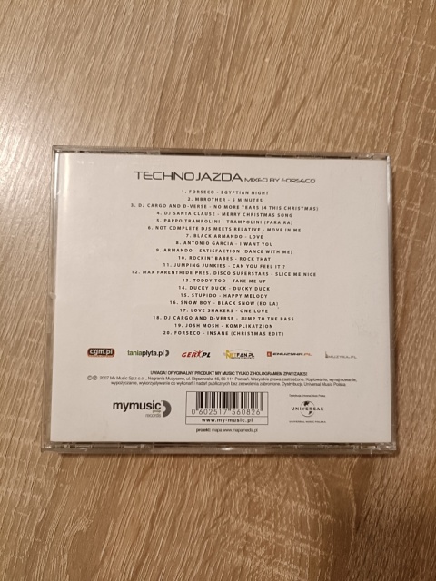 Płyta CD Techno Jazda mixed by Forseco