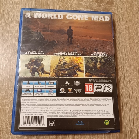 Gra na konsolę PS4 Mad Max