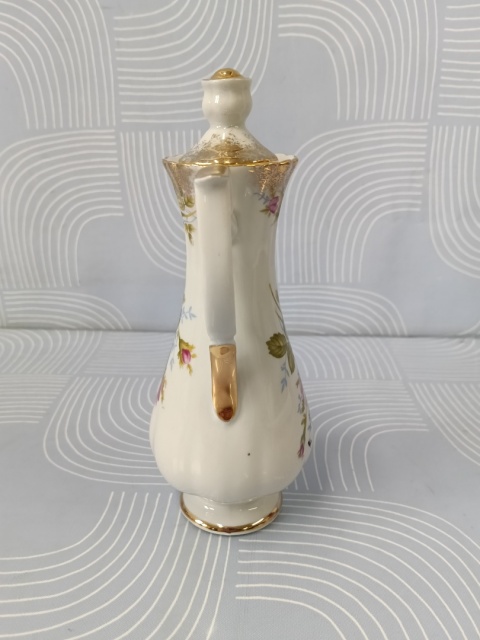 Elegancki dzbanuszek na ocet oliwę porcelana Chodzież złota róża