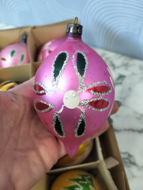 Bombki choinkowe prl zestaw 151
