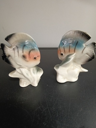 Dwie rybki porcelanowe Skalar