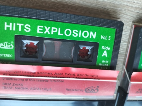 Kasety magnetofonowe Hits Explosion wyd.Elbo 4 sztuki całość za 60zł