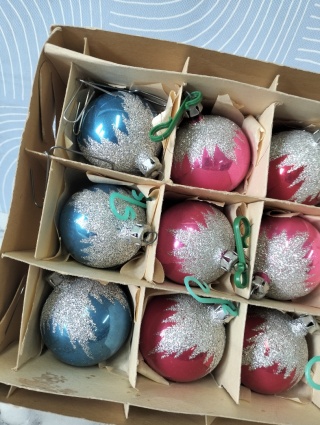 Bombki choinkowe vintage PRL zestaw 155