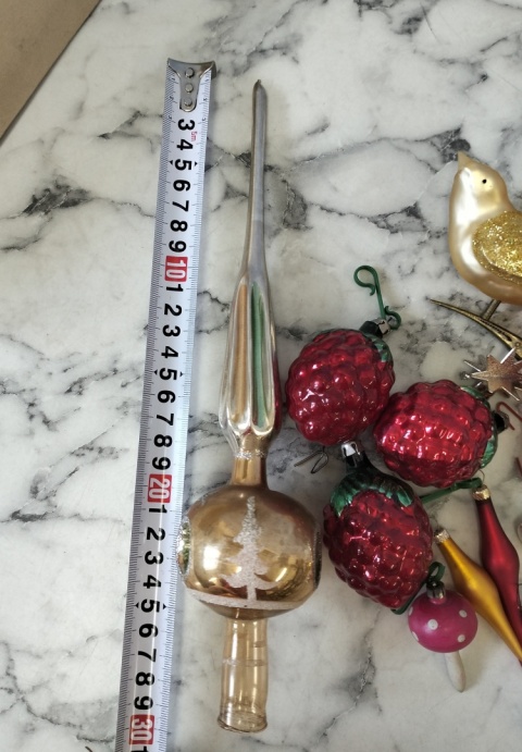 Bombki ozdoby choinkowe vintage PRL zestaw 159