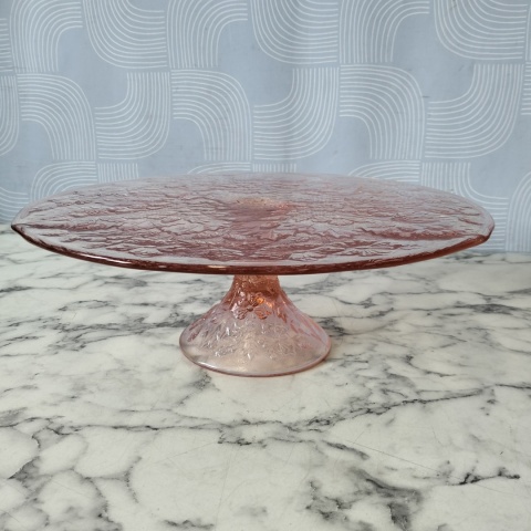 Piękna patera Strawberry Poziomki rozalin różowa duża 32cm vintage