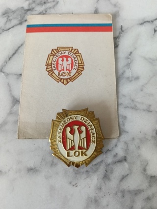 Odznaka zasłużony działacz LOK pg