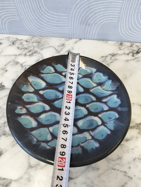 Patera ceramiczna z dekoracją abstrakcyjną w stylu New Look