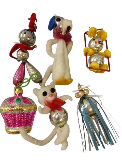 Bombki choinkowe PRL zestaw 3