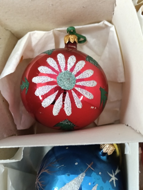 Bombki choinkowe PRL zestaw 6