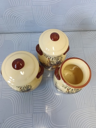 Ceramiczne pojemniki kuchenne vintage
