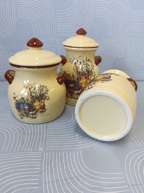 Ceramiczne pojemniki kuchenne vintage