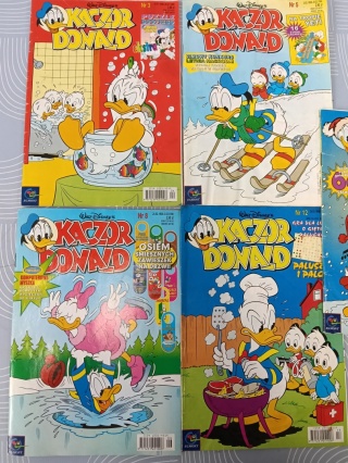 Kultowe komiksy Kaczor Donald 1998 rok 5 sztuk