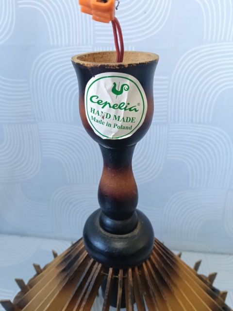 Stylowa lampa PRL cepelia