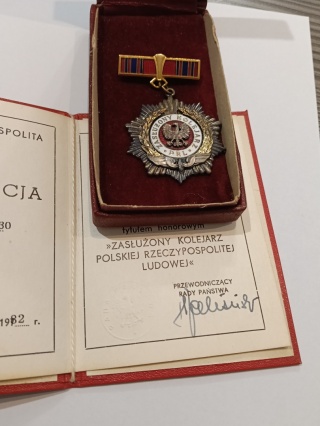 Odznaka zasłużony Kolejarz Polski Rzeczypospolitej Ludowej