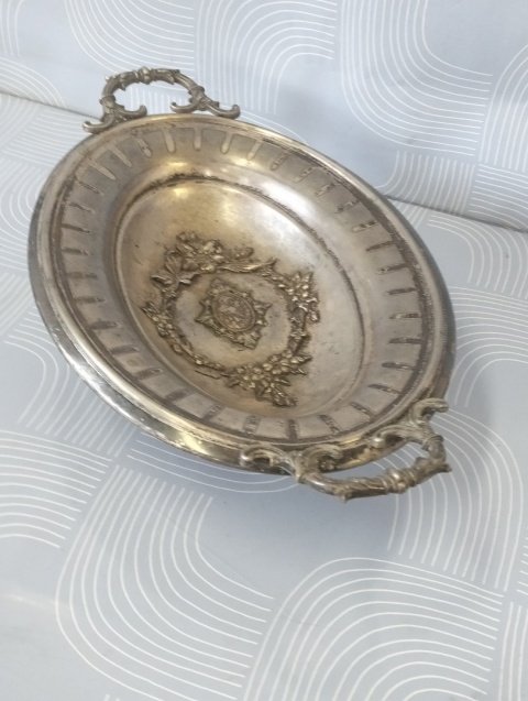 Piękna patera platerowana