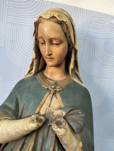 Stara duża figura Matki Bożej unikat
