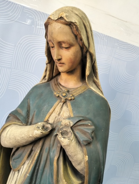 Stara duża figura Matki Bożej unikat