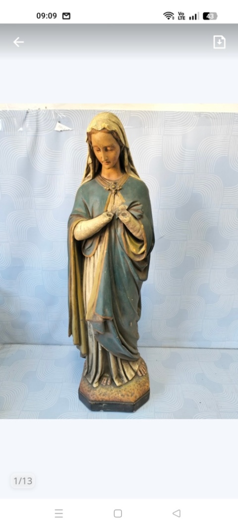 Stara duża figura Matki Bożej unikat