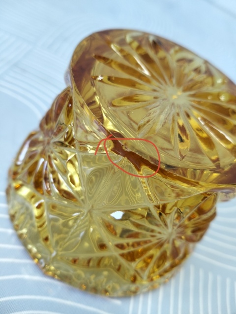 Wazonik tealight szkło vintage